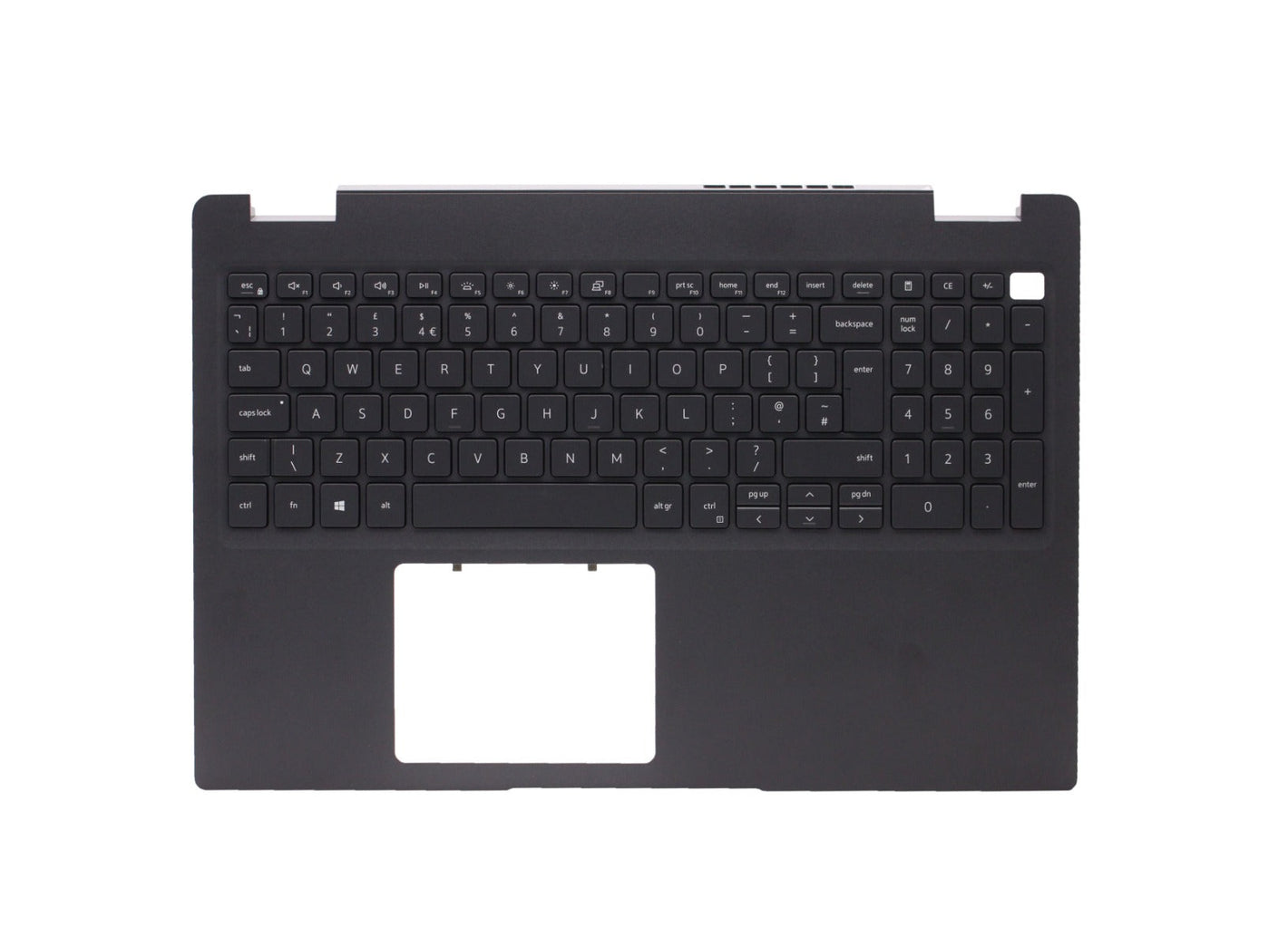 相容於戴爾 Latitude 15 3510 E3510 掌托 英國佈局 背光鍵盤 黑色 0CMCDF