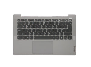 適用於聯想 ideapad 5-14IIL05 銀色掌托上部背光鍵盤邊框觸控板（英國）