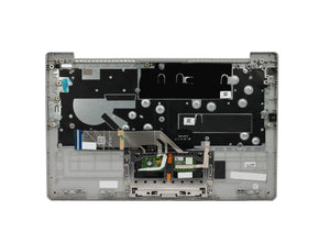 適用於聯想 ideapad 5-14IIL05 銀色掌托上部背光鍵盤邊框觸控板（英國）