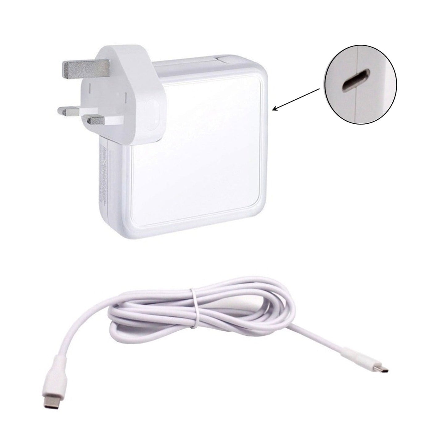 Macbook Pro 13 吋 MLUQ2LL/A 2016-2017 年 61W USB-C 電源充電器 2017 年 2017 年替換筆記型電腦轉接器