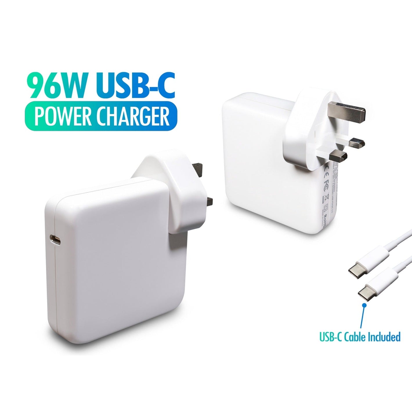 Macbook Pro A2337 96W USB-C Type-C 交流電充電器 AJP 白色線纜筆記型電腦替換轉接器