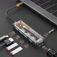 6 合 1 透明 USB-C 集線器，適用於 1 x USB3.0 / 1 x USB2.0 / 1 x HDMI 4K@30Hz / 1 x USB-C PD3.0 / 1 x 3.5mm 音訊 / 1 x VGA