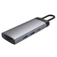 七合一灰色 USB-C 集線器，適用於 1 x USB-C PD / 1 x 4K HDMI / 1 x USB 2.0 / 1 x USB 3.0 / 1 x USB-C Data 2.0 / 1 x SD / 1 x TF