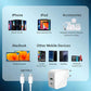 New AJP Adapter 65W USB Type-C QC 3.0 PD Fast Charging Dual Port Type Wall Charger Adapter White EU Plug