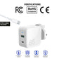 Compatible With Asus Pad TF0310C 65W USB Type-C Fast Dual Port Wall Charger AJP Laptop Adapter