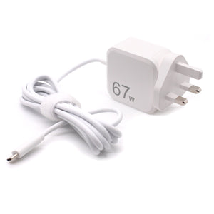 Compatible With KP.04501.007 67W Type-C PD Fast Wall Charger White AJP Laptop Adapter