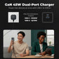 AJP GaN 45W Dual-Port USB-C PD & USB-A QC Wall Plug Charger