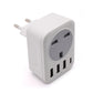 Travel Adapter Socket Plug UK to EU Converter Outlet Connector 3 to 2 Pin