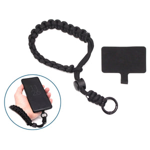 Universal Phone Anti-Theft Lanyard Braided Wrist Strap/Band Black