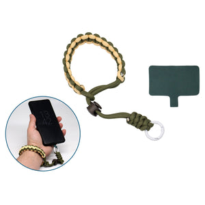 Universal Mobile Phone Anti-Theft Lanyard Braided Wrist Strap/Band Green