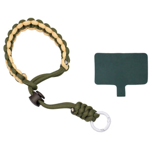 Universal Mobile Phone Anti-Theft Lanyard Braided Wrist Strap/Band Green