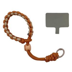 Universal Mobile Phone Anti-Theft Lanyard Braided Wrist Strap/Band Brown