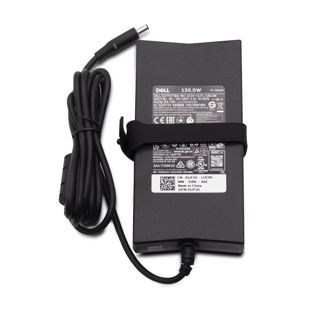 New Genuine Dell Brand 19.5V 6.67A Flat Shape 130W 4.5MM x 3.0MM Adapter Charger Laptop Genuine Dell Adapter