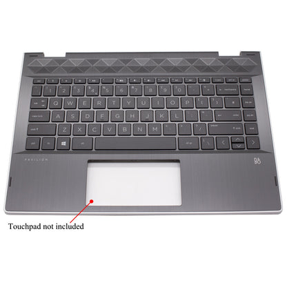 HP Pavilion X360 14-CD 筆記型電腦黑色掌托（英國）替換鍵盤