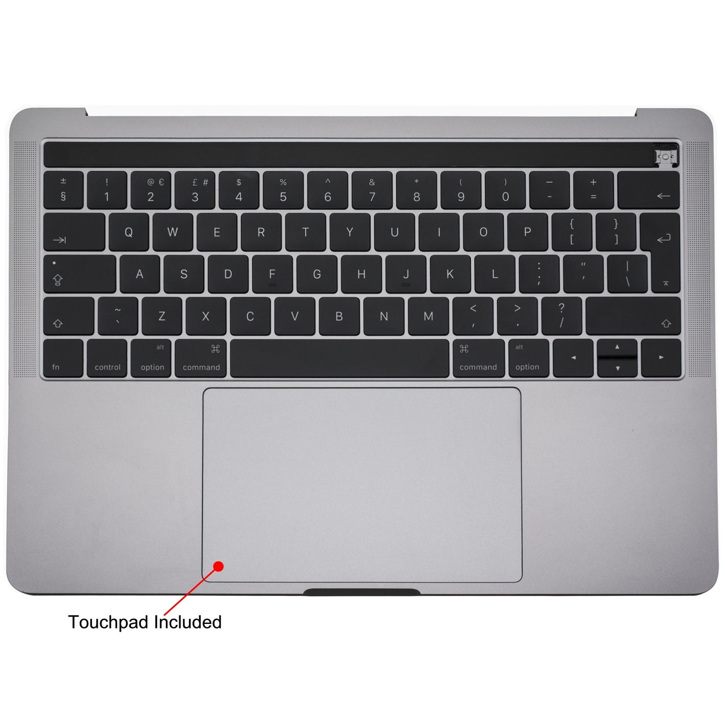 兼容 MacBook Pro 13 英寸 A1706 (EMC 3071) 2016 年灰色掌托盖英国键盘
