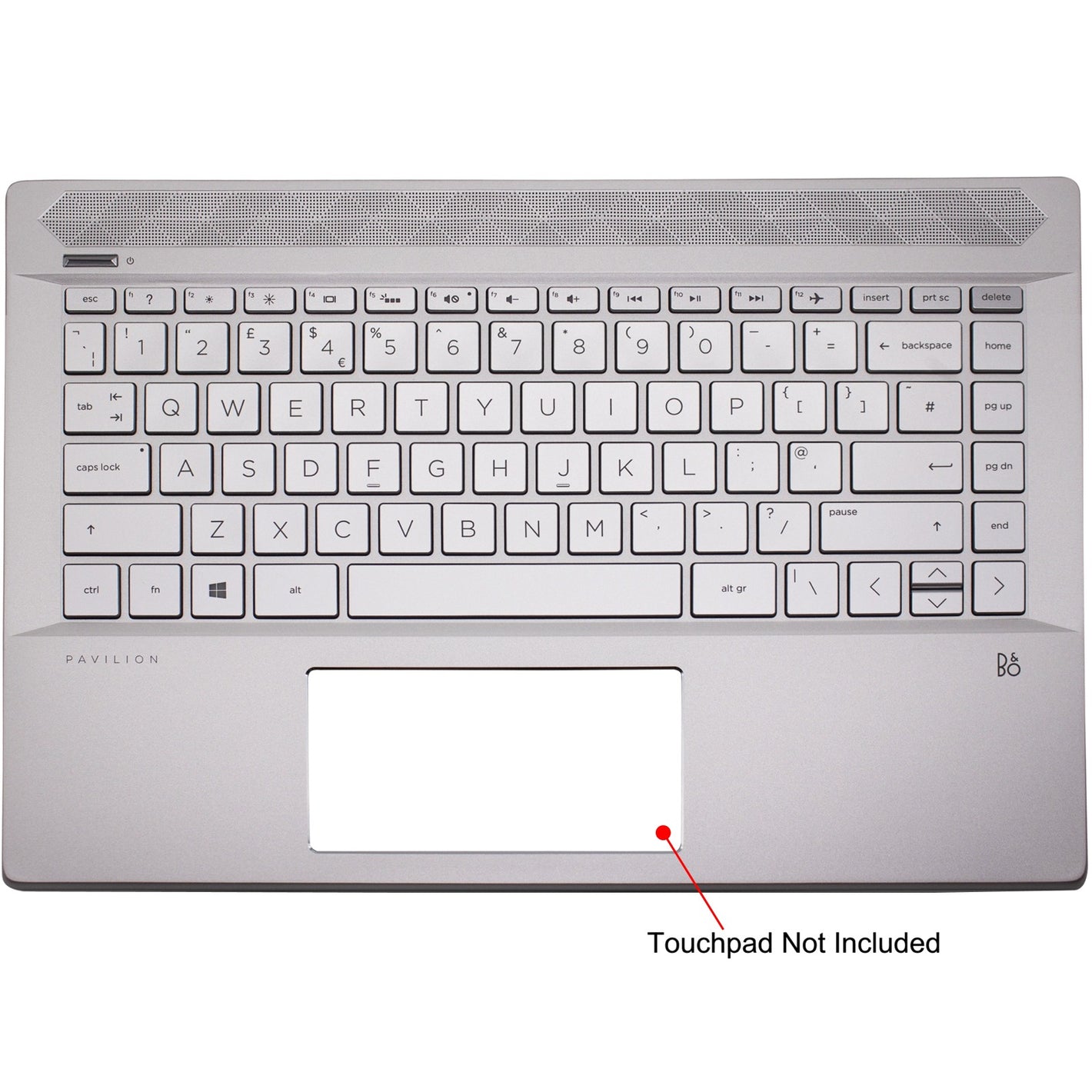 HP Pavilion 14-CE 銀色掌托蓋（英國版）L26423-031 背光（帶指紋辨識埠）
