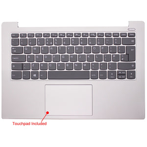 全新替換零件，適用於聯想 Ideapad S340-14IWL S340-14IML 掌托觸控板蓋，附筆記型電腦鍵盤