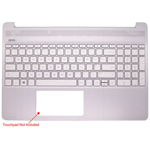 HP 15S-FQ 15S-EQ 筆記型電腦掌托（銀色）全新替換零件，附英式鍵盤（L63578-031），無指紋