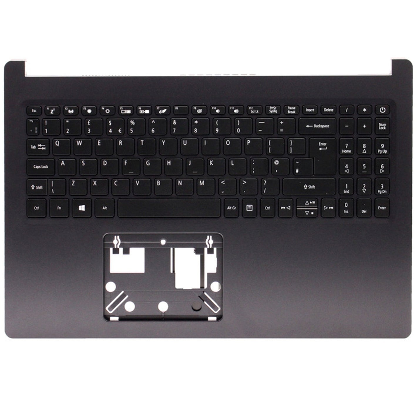 相容於 Acer Aspire A315-23 A315-23G 鍵盤掌托英國佈局黑色