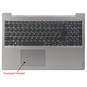 適用於聯想 V155-15API 掌托觸控板蓋鍵盤英國銀色 AM182000100 / M33501003UK