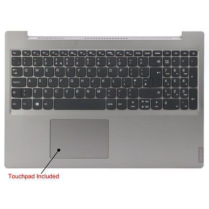 適用於聯想 V155-15API 掌托觸控板蓋鍵盤英國銀色 AM182000100 / M33501003UK