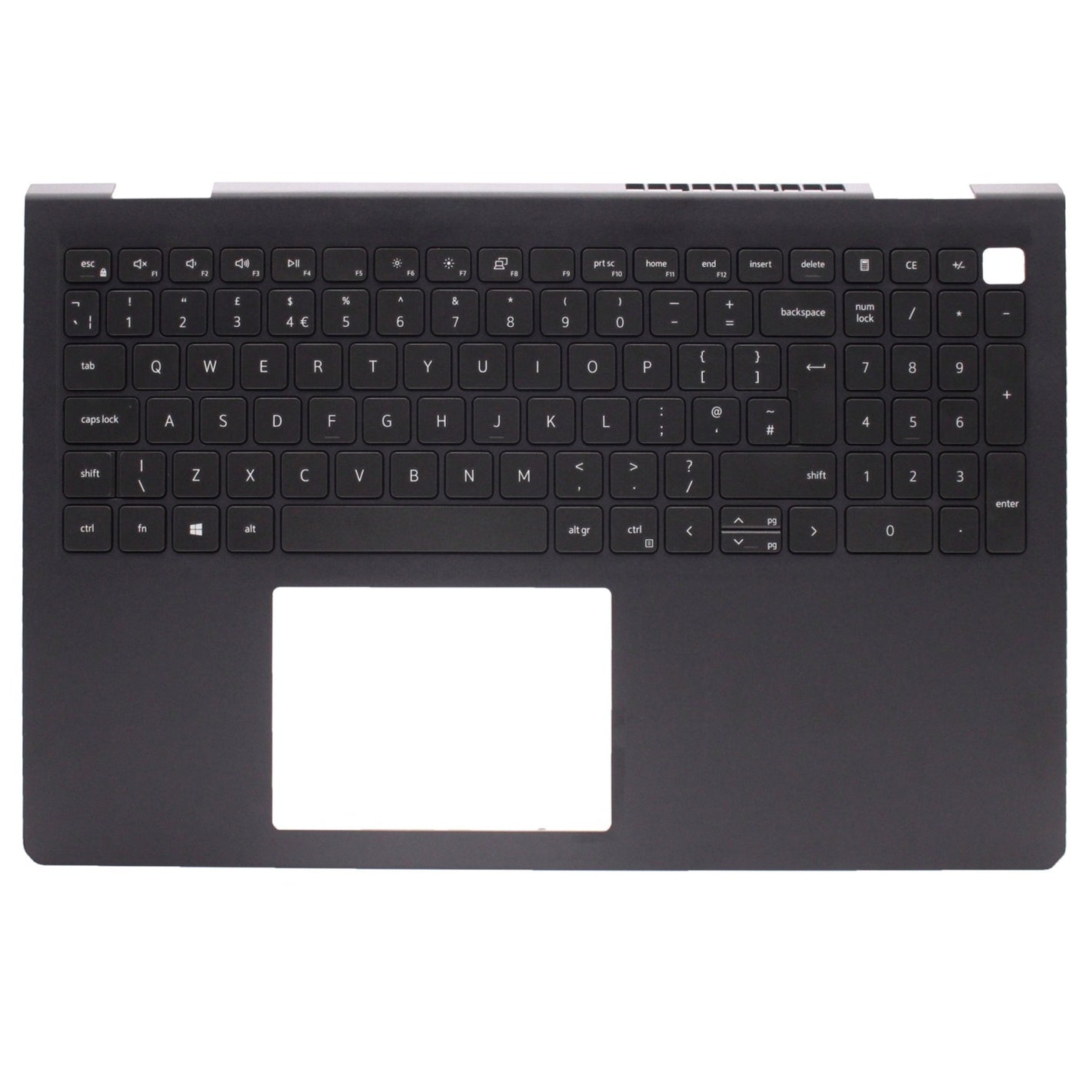 適用於戴爾 Inspiron 15 3510 15.6 吋 相容掌托 英國佈局 非背光鍵盤 黑色