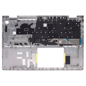 相容於戴爾 Inspiron 15 3510 掌托英國佈局非背光銀色替換鍵盤