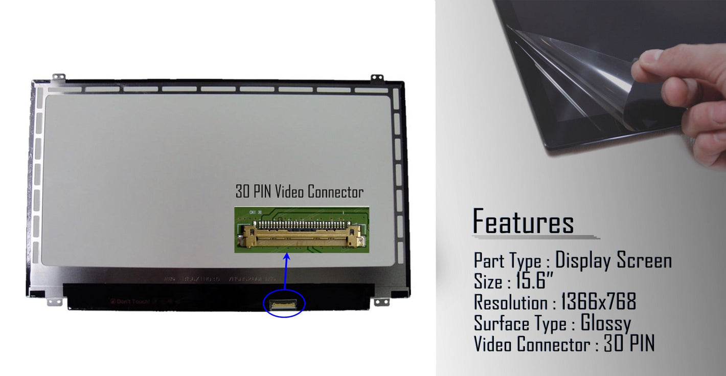 戴爾 Inspiron I3552-5240BLK 15.6 吋光面 WXGA LED 液晶筆記型電腦替換螢幕