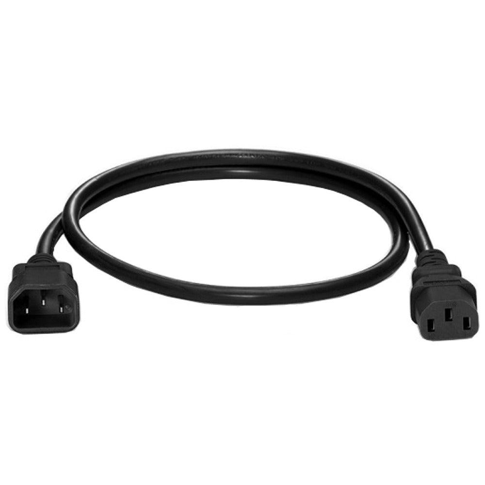 C13 to C14 IEC Cable Extension Adapter Male to Female Kettle Lead Monitor to PC - 1 Meter