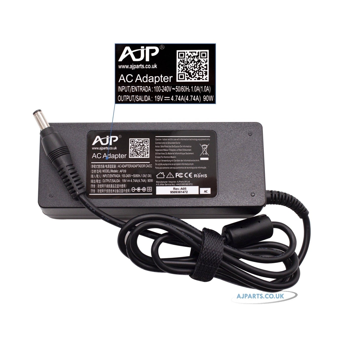 For Asus K55A-HI512LE 90W 5.5MM x 2.5MM Power Charger Compatible Laptop Adapter