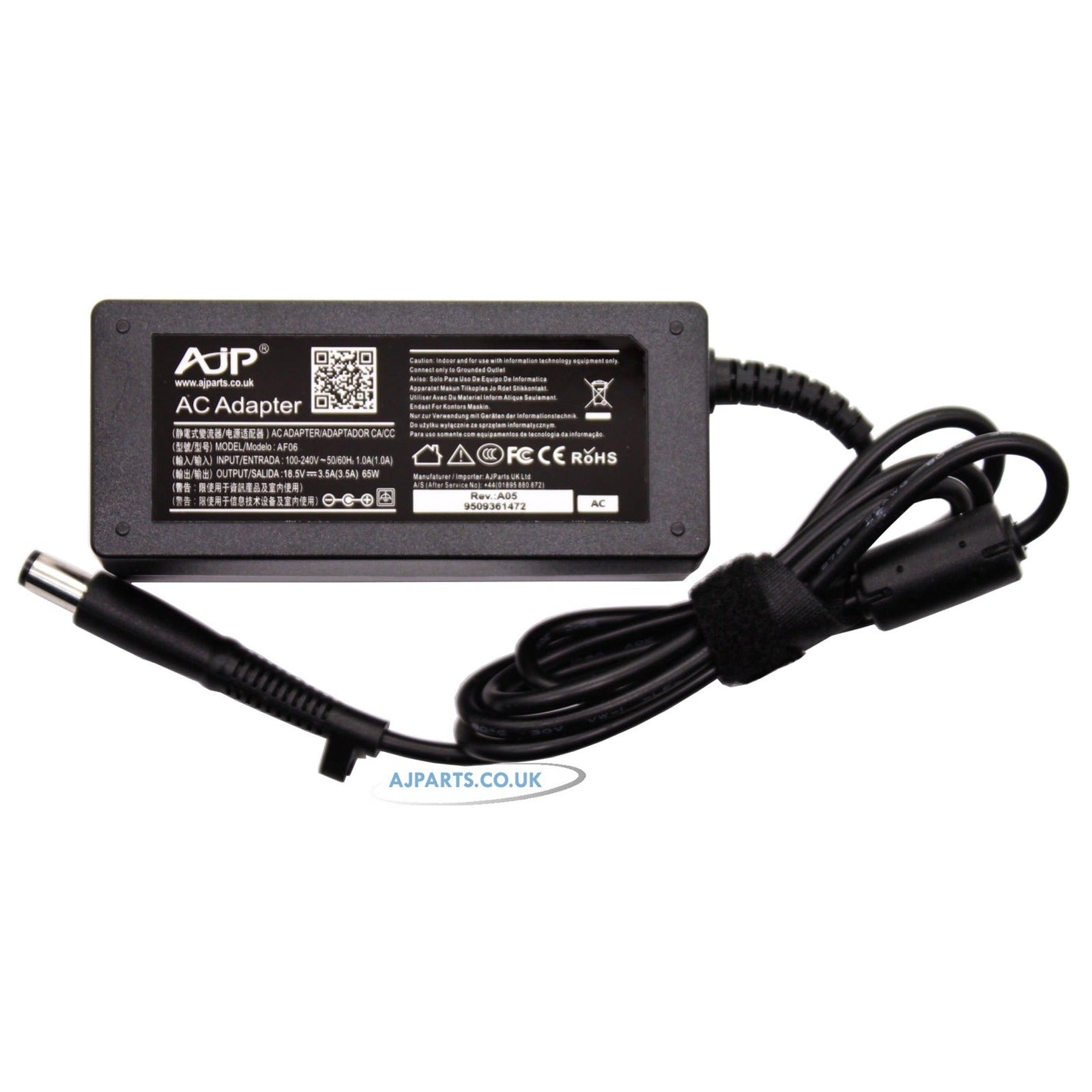 New AJP Adapter For HP 18.5V 3.5A Center Pin 65W 7.4MM x 5.0MM Adapter Charger