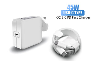 HP Pavilion X360 14-DH0525SA 45W USB Type-C QC 3.0 PD 壁式快速充電筆記型電腦替換轉接器