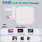 Oppo Reno3 5G 65W USB Type-C QC 3.0 PD White Fast Wall Charging Laptop Replacement Adapter