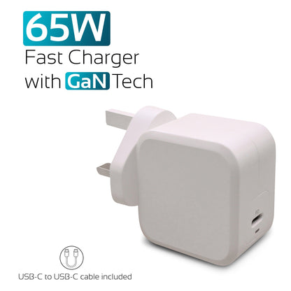 Dell P123G001 65W USB Type-C QC 3.0 PD White Fast Wall Charging Laptop Replacement Adapter