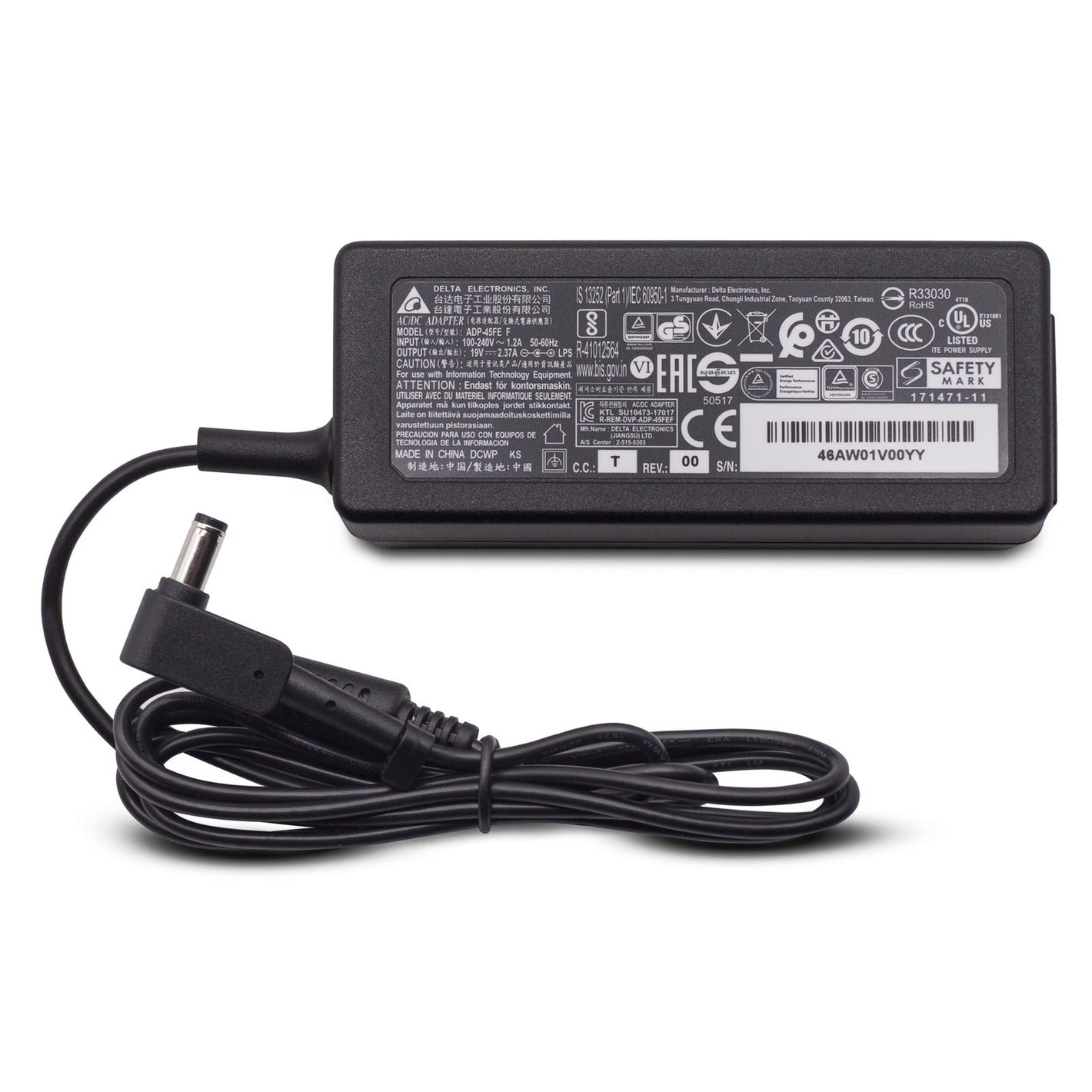 For Acer Aspire E15 ES1-512-C864 45W AC 5.5MM x 1.7MM Delta Compatible Laptop Adapter