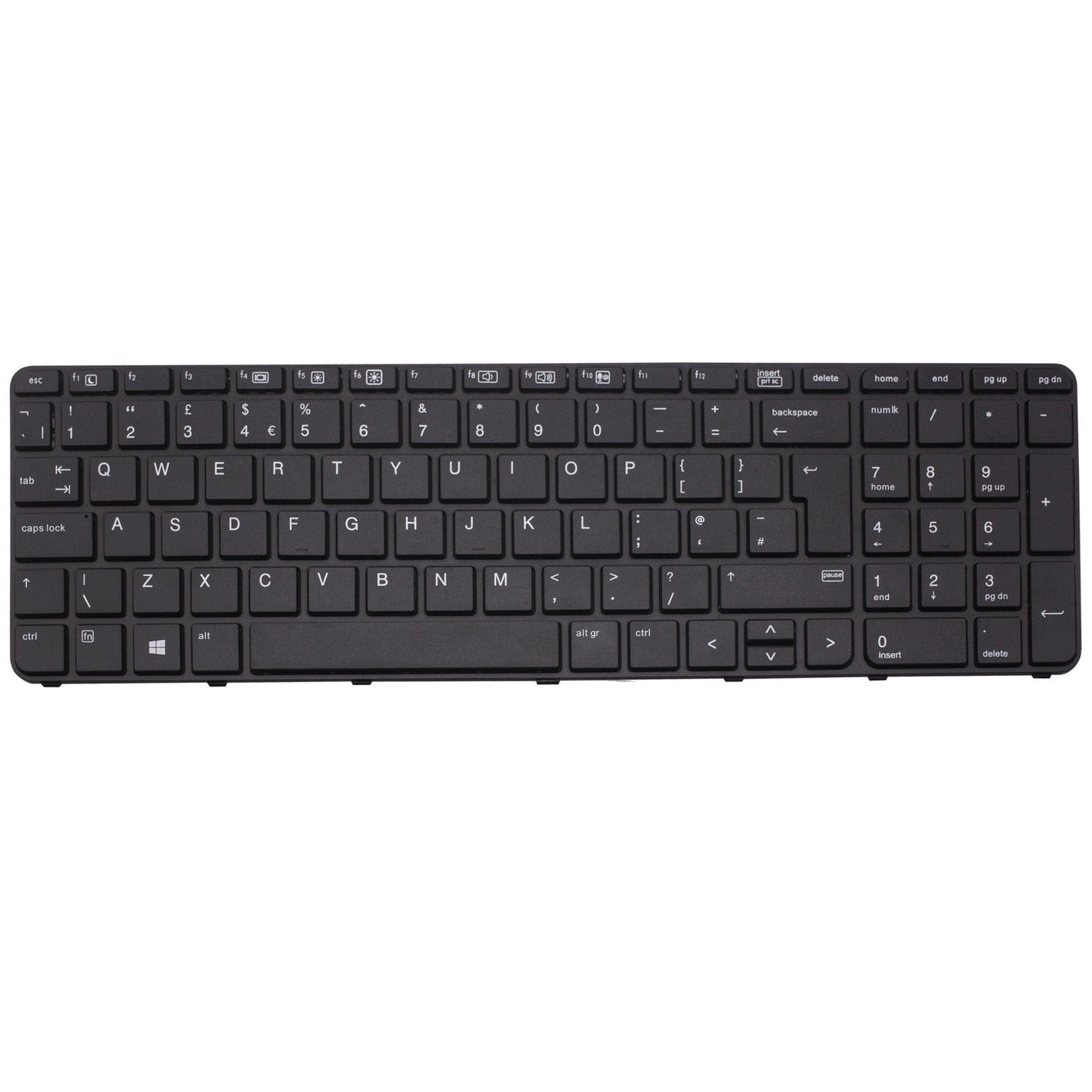 HP Probook 450 G3 英國版鍵盤（附框架）替換筆記型電腦鍵盤