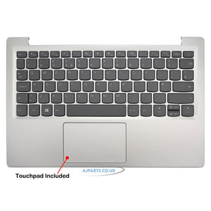 Lenovo IdeaPad 3 81WD00F5UK Palmrest Touchpad Cover UK Silver Replacement Keyboard