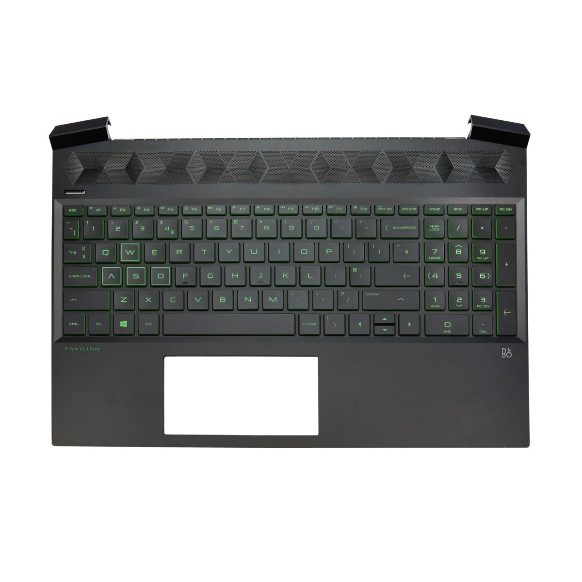 HP Pavilion 15-EC0003NG 兼容笔记本电脑掌托盖键盘英国背光黑色