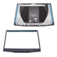 New Replacement For Dell Laptop LCD Back Cover Top Lid Blue Logo With Frame Bezel 460.0H70R.0022