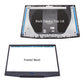 New Replacement For Dell Laptop LCD Back Cover Top Lid Blue Logo With Frame Bezel 460.0H70R.0022