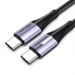 New Replacement For 2 M USB-C to USB-C Fast Charging Data Cable Black