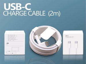 New Replacement For 2 M USB-C to USB-C Charging Cable White